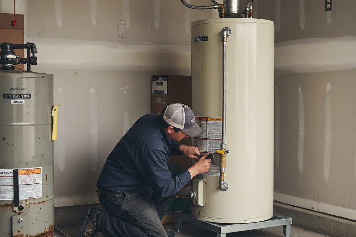 Water heater and shutoff valve replacement in Higden